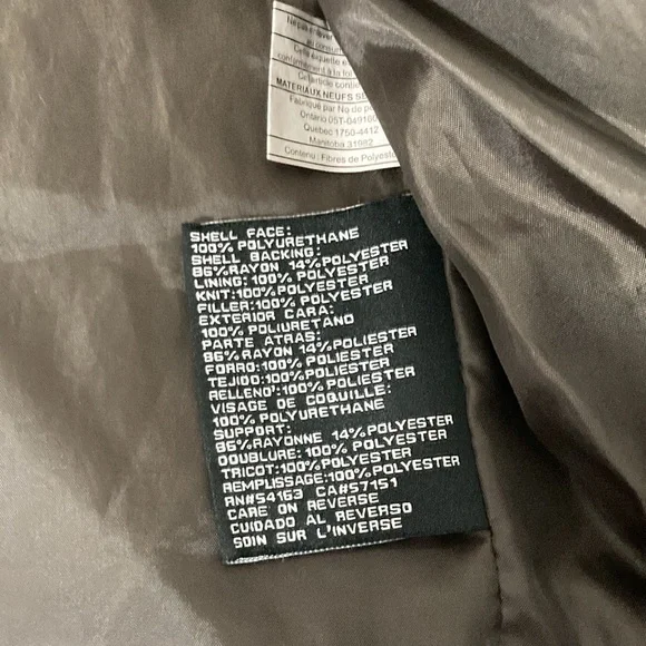 Womens Guess Jacket size Medium Brown Faux Leather Zip Up Jacket - Picture 5 of 9